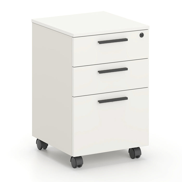 Emery Mobile Pedestal Filing Cabinet White