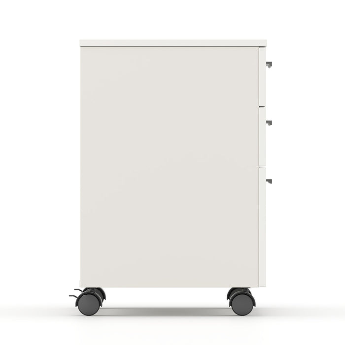 Emery Mobile Pedestal Filing Cabinet White