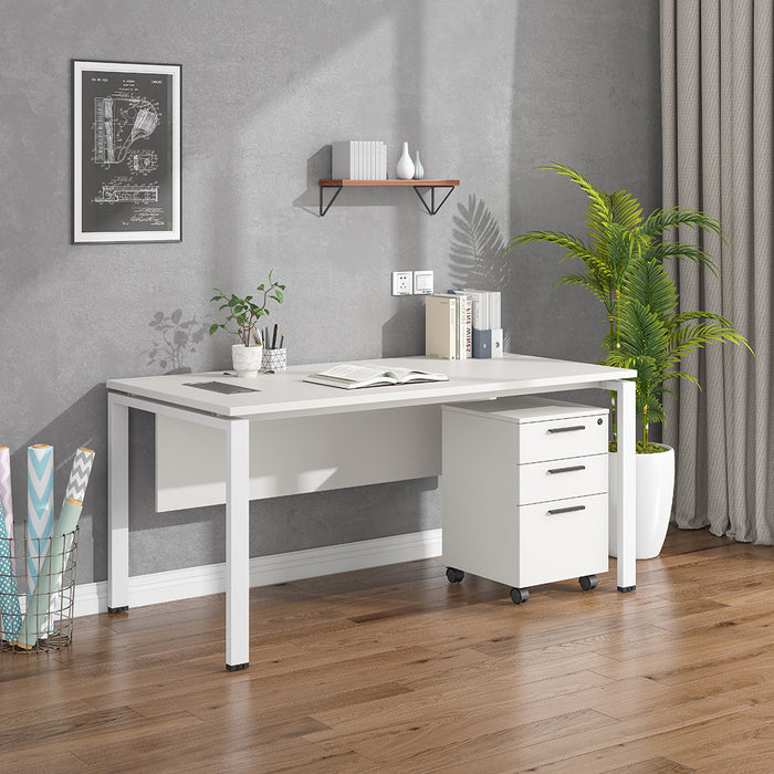 Emery Mobile Pedestal Filing Cabinet White