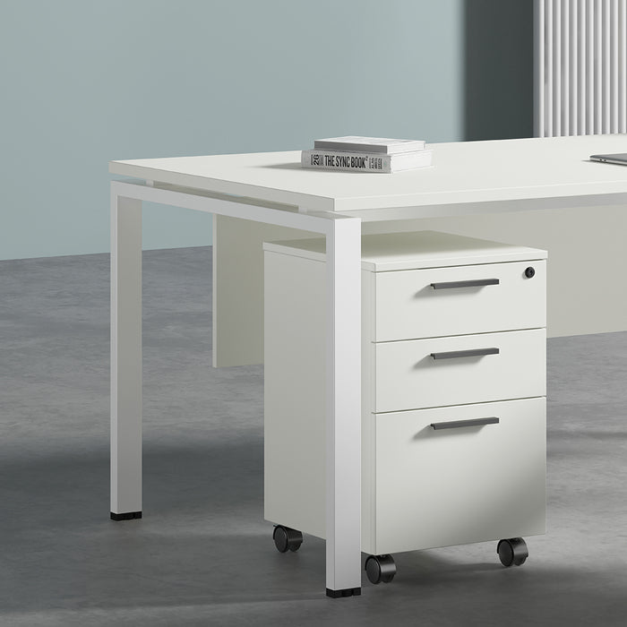 Emery Mobile Pedestal Filing Cabinet White