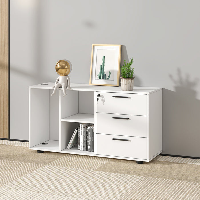 Emery Side Cabinet White