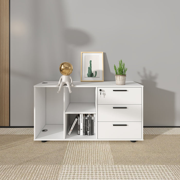 Emery Side Cabinet White