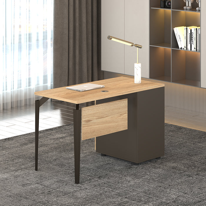 Ellis 120cm Office Computer Desk Oak Grey