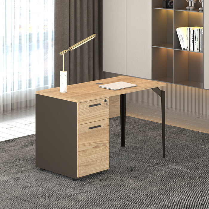 Ellis 120cm Office Computer Desk Oak Grey