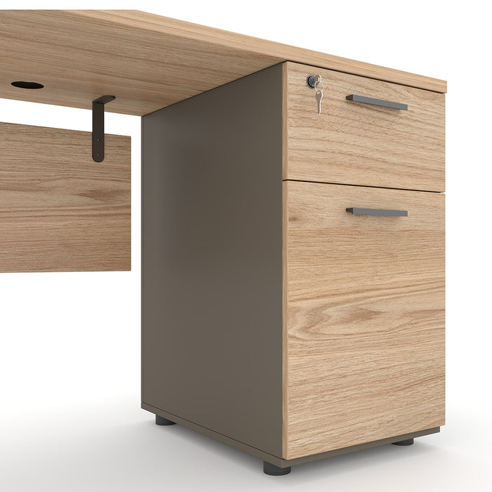 Ellis 120cm Office Computer Desk Oak Grey