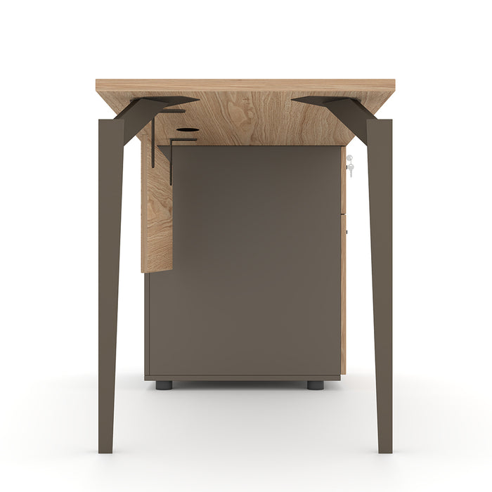 Ellis 120cm Office Computer Desk Oak Grey