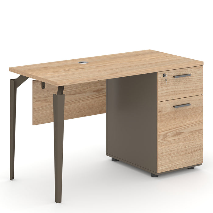 Ellis 120cm Office Computer Desk Oak Grey