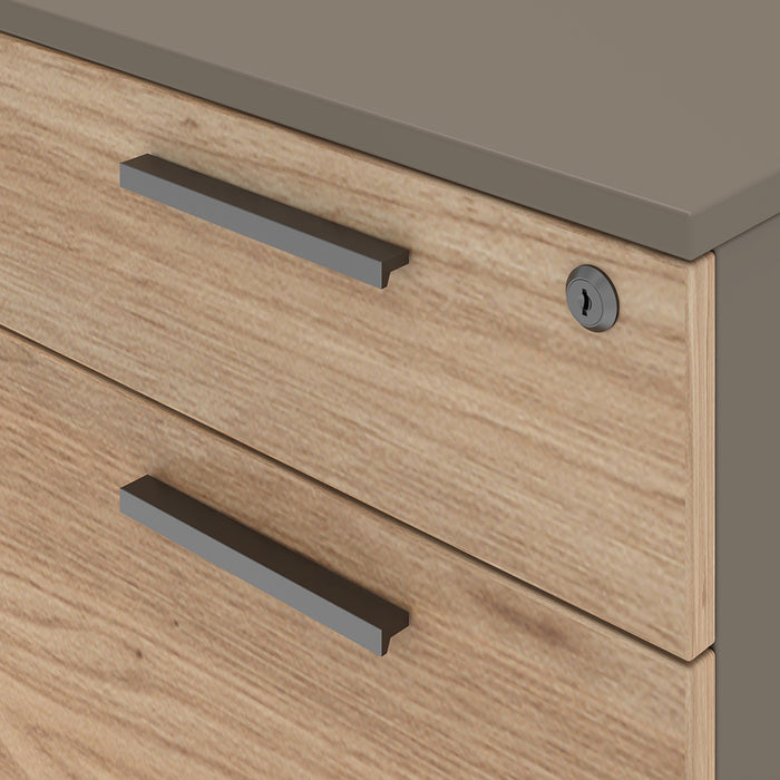 Ellis Mobile Pedestal Filing Cabinet Oak Grey