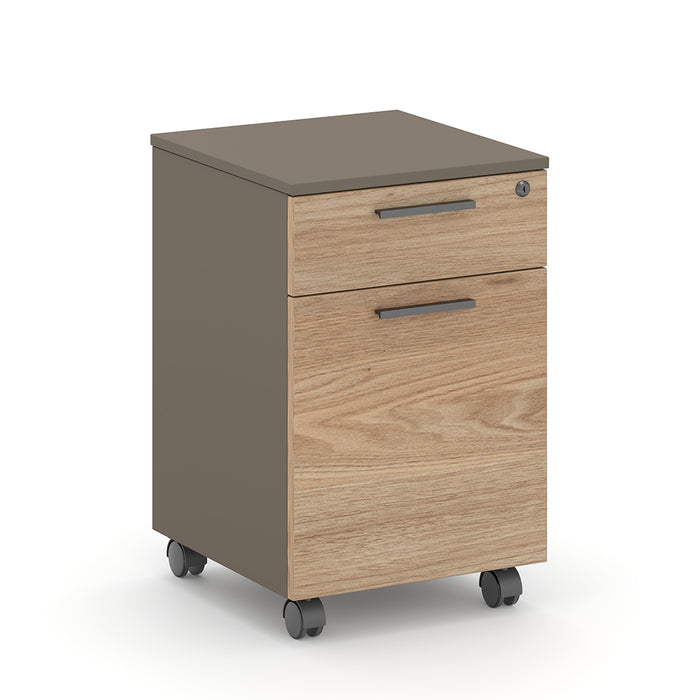 Ellis Mobile Pedestal Filing Cabinet Oak Grey