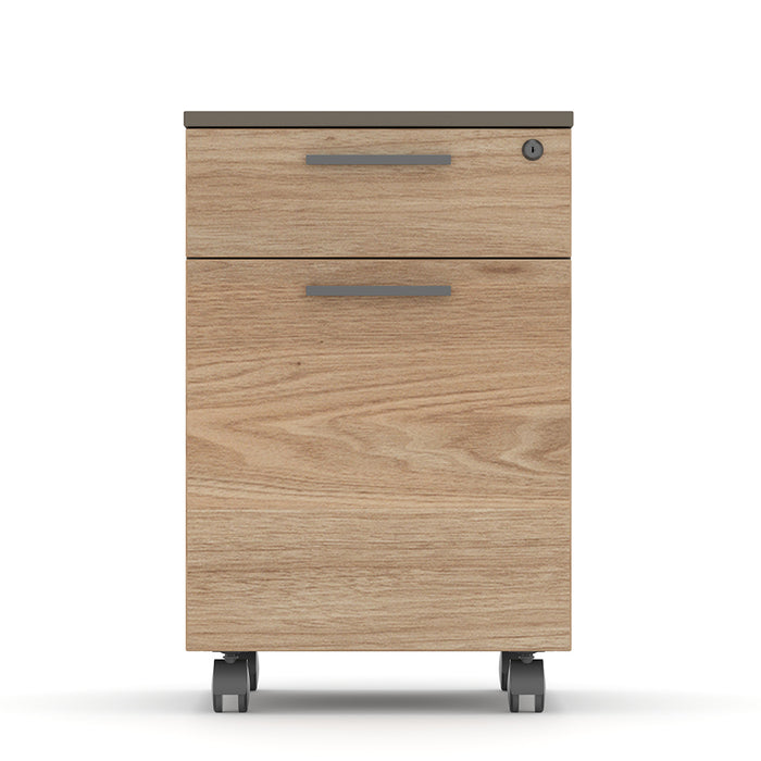Ellis Mobile Pedestal Filing Cabinet Oak Grey