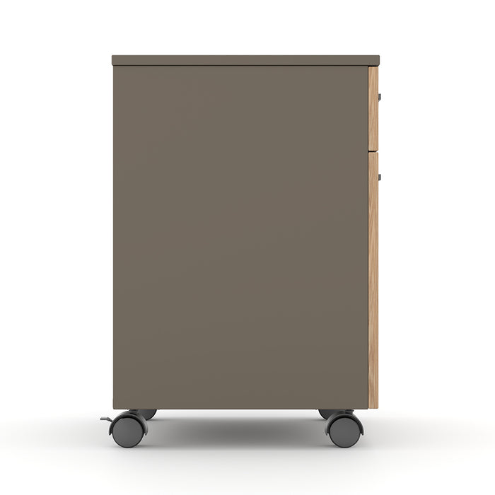 Ellis Mobile Pedestal Filing Cabinet Oak Grey