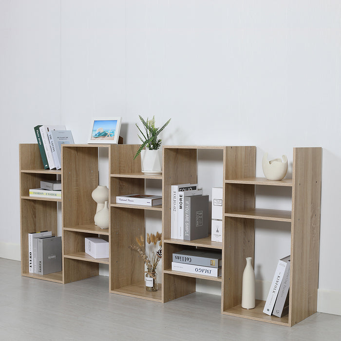 Kian 5 Tier Display Shelf Bookshelf Unit Oak