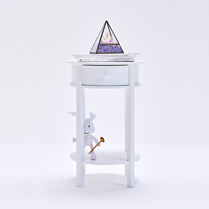 Franco Round Side Table White