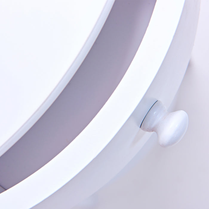 Franco Round Side Table White