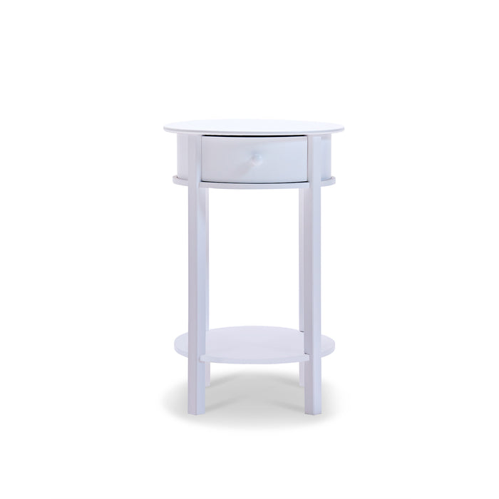 Franco Round Side Table White