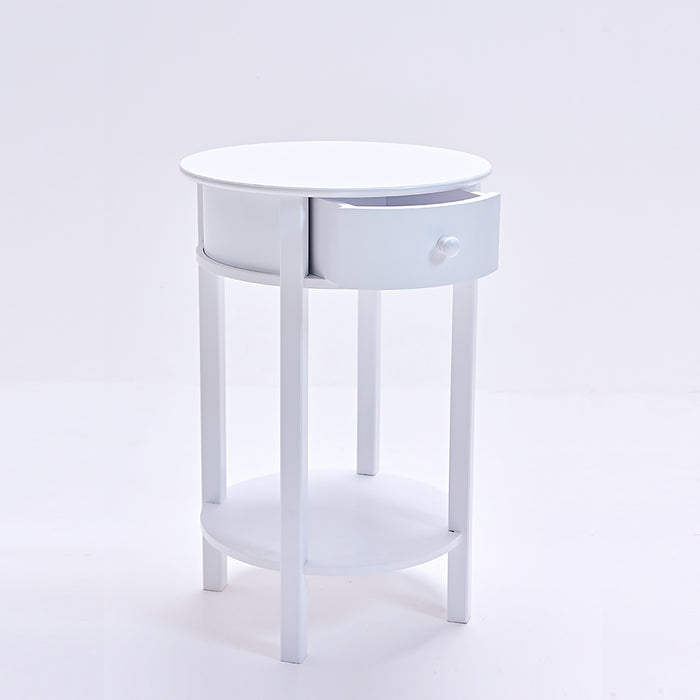 Franco Round Side Table White