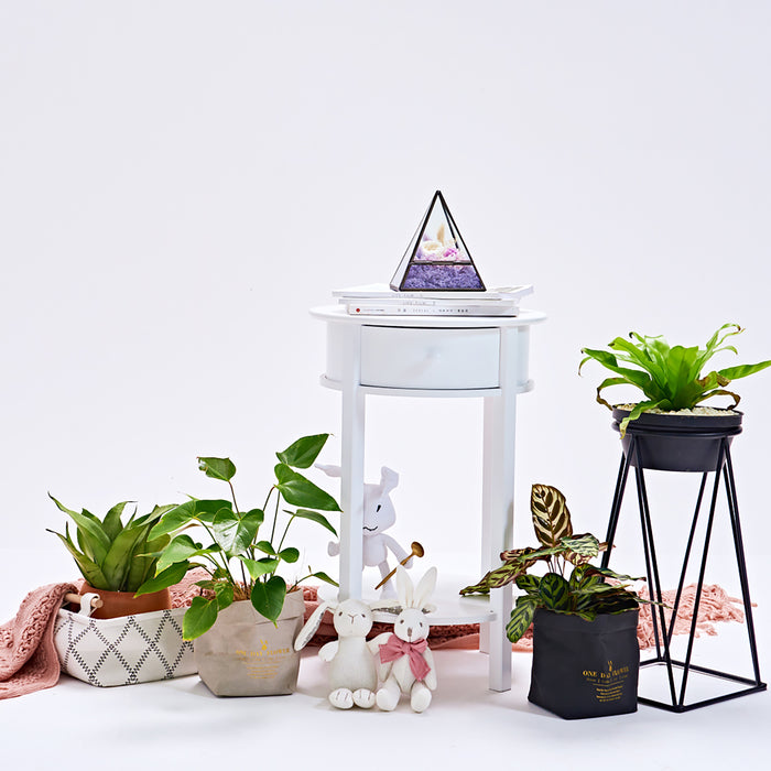 Franco Round Side Table White