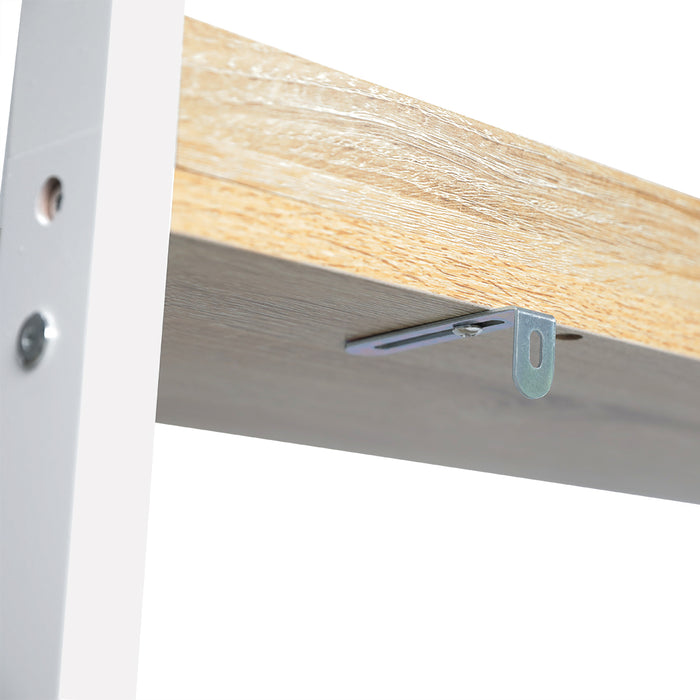 Chole 6 Tier Display Shelf Rack White & Oak