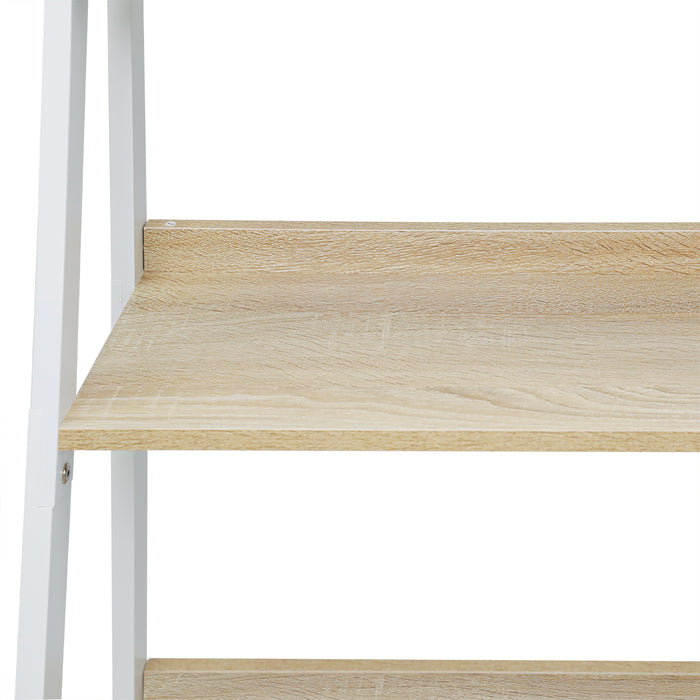 Chole 6 Tier Display Shelf Rack White & Oak
