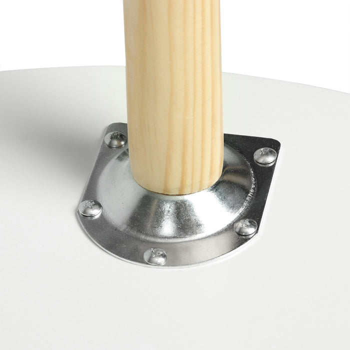 Aura Round Wood Coffee Table White (60cm)