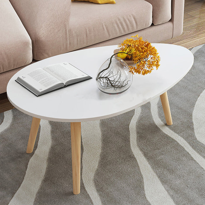 Aura Drop Wood Coffee Table White