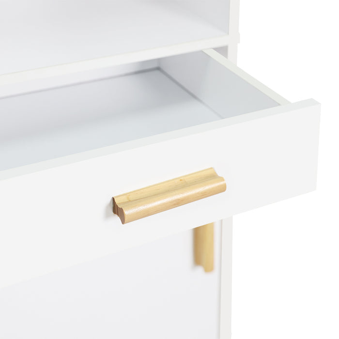 Maui Tall Bathrrom Storage Cabinet White