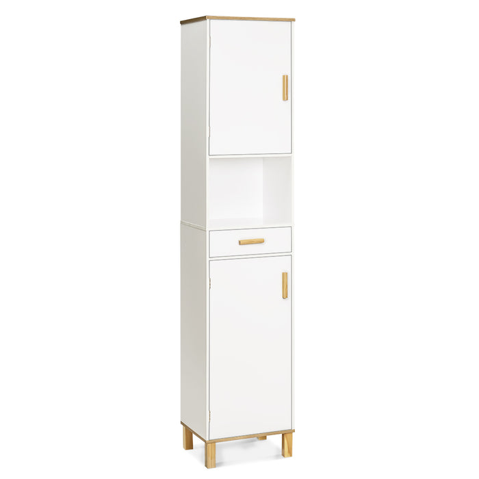 Maui Tall Bathrrom Storage Cabinet White