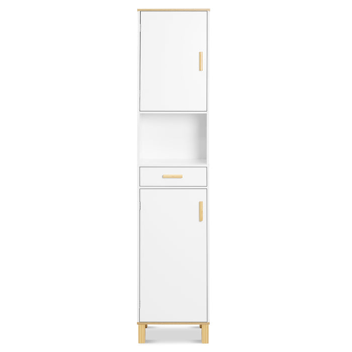 Maui Tall Bathrrom Storage Cabinet White