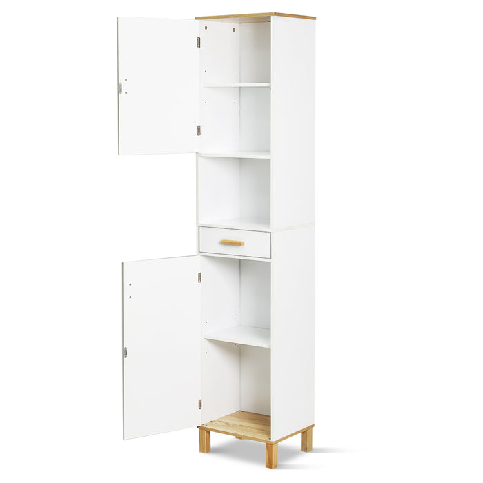 Maui Tall Bathrrom Storage Cabinet White