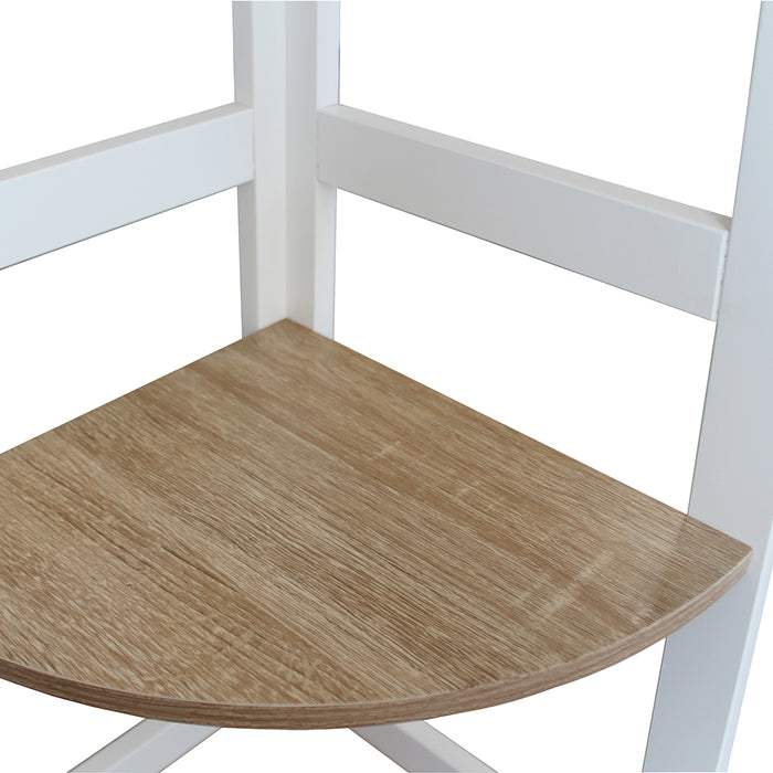 Hawaii 3 Tier Display Ladder Corner Shelf Rack White