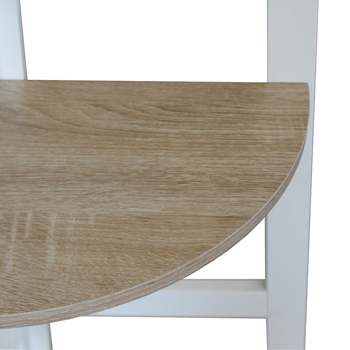 Hawaii 3 Tier Display Ladder Corner Shelf Rack White