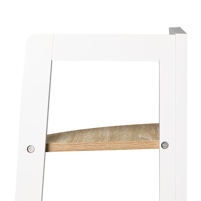 Hawaii 4 Tier Display Ladder Corner Shelf Rack White