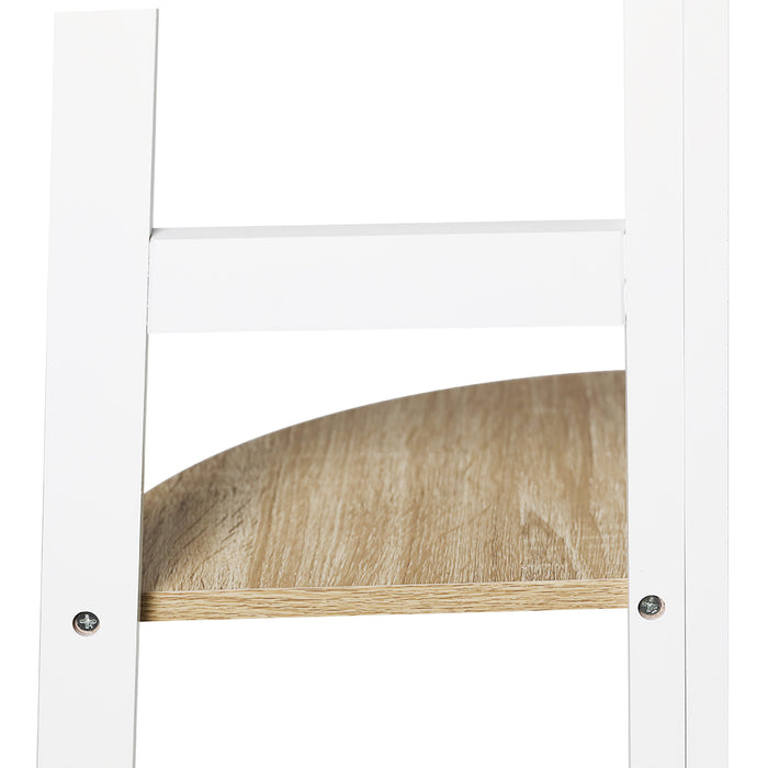 Hawaii 4 Tier Display Ladder Corner Shelf Rack White