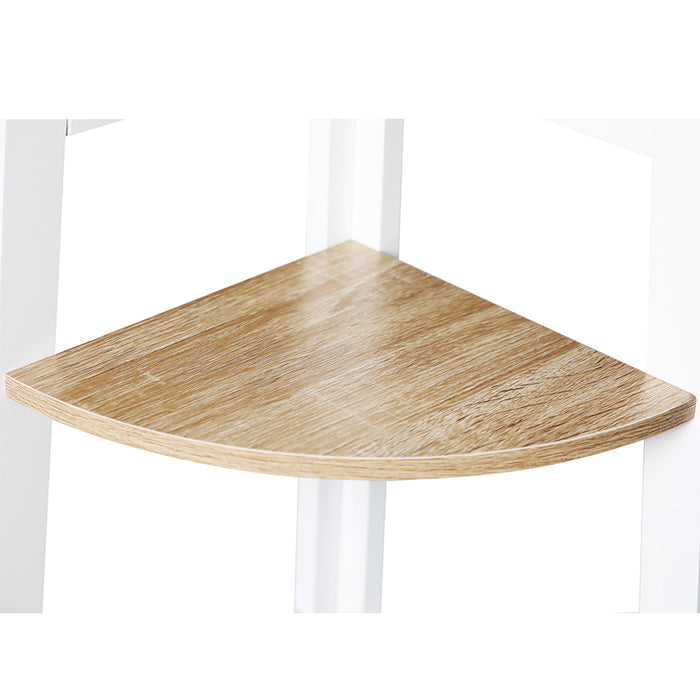 Hawaii 4 Tier Display Ladder Corner Shelf Rack White