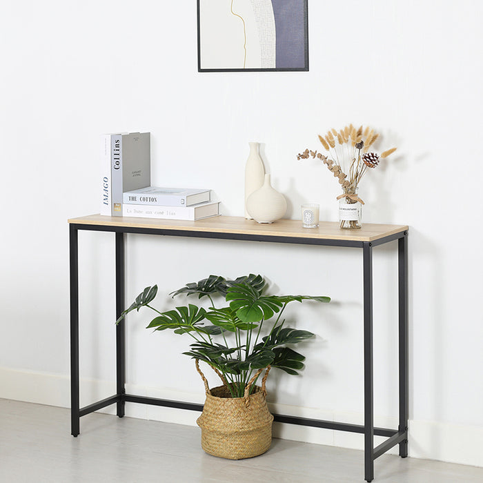 Rome Industrial Style Console Table Oak