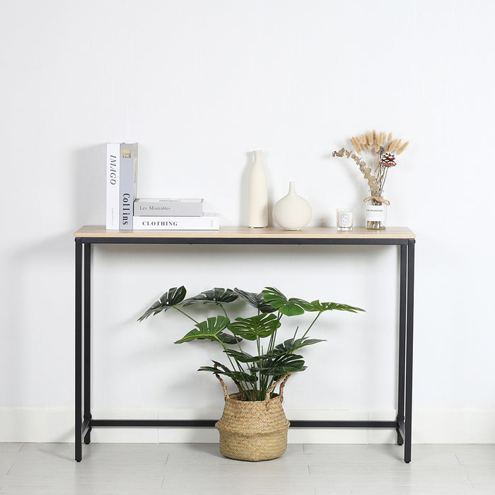 Rome Industrial Style Console Table Oak