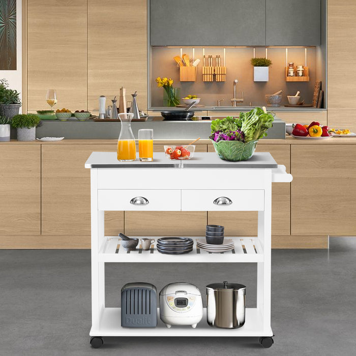 Eames Kitchen Island Trolley Cart White