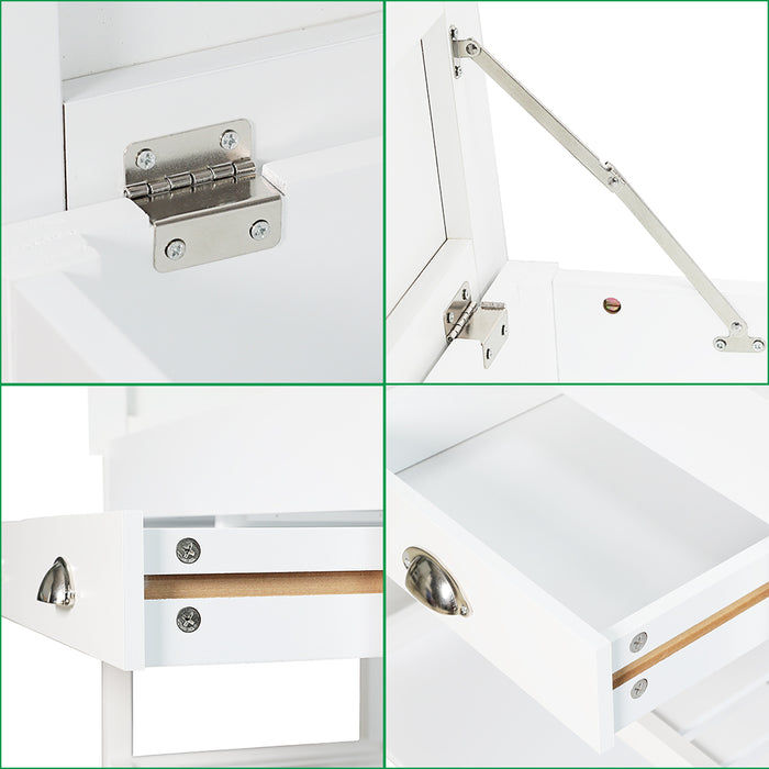 Eames Kitchen Island Trolley Cart White