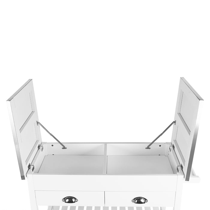 Eames Kitchen Island Trolley Cart White