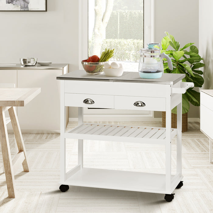 Eames Kitchen Island Trolley Cart White