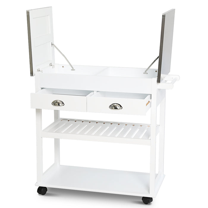 Eames Kitchen Island Trolley Cart White