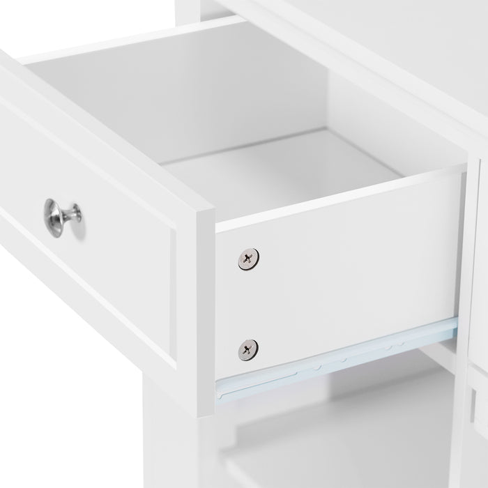 Mission 3 Drawer 2 Door Buffet Sideboard with Wine Rack White