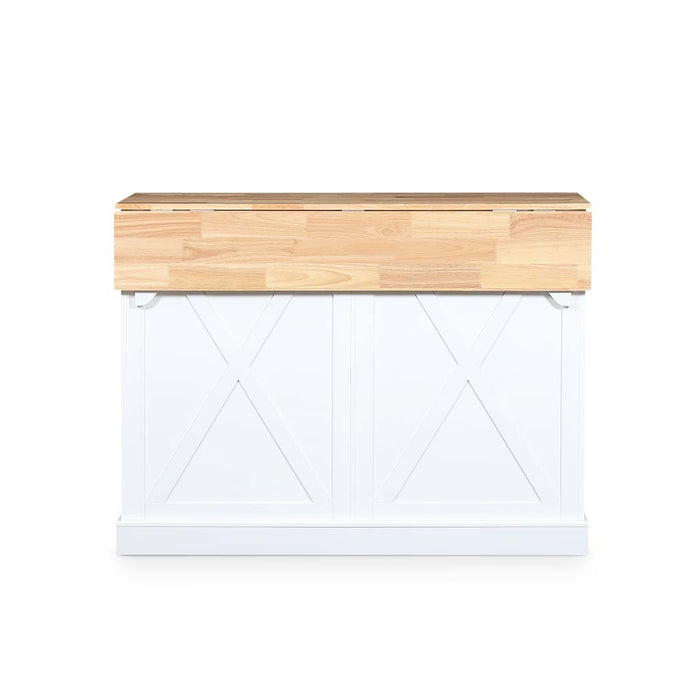 Norman Kitchen Bar Island On Wheels Drop Leaf Bench Table Buffet Cart Sideboard Cabinet Rolling