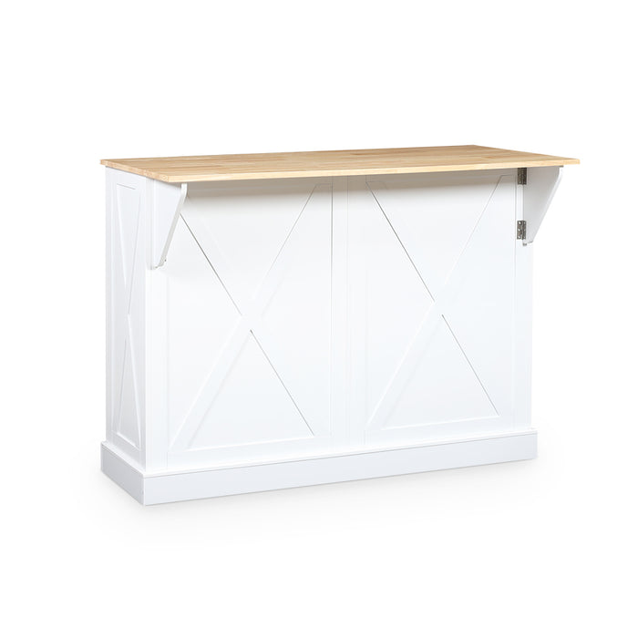 Norman Kitchen Bar Island On Wheels Drop Leaf Bench Table Buffet Cart Sideboard Cabinet Rolling