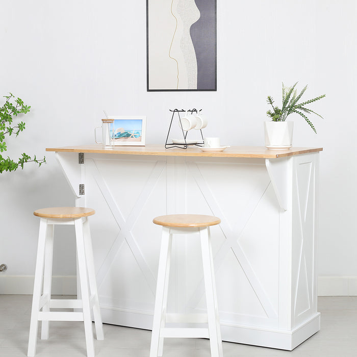 Norman Kitchen Bar Island On Wheels Drop Leaf Bench Table Buffet Cart Sideboard Cabinet Rolling