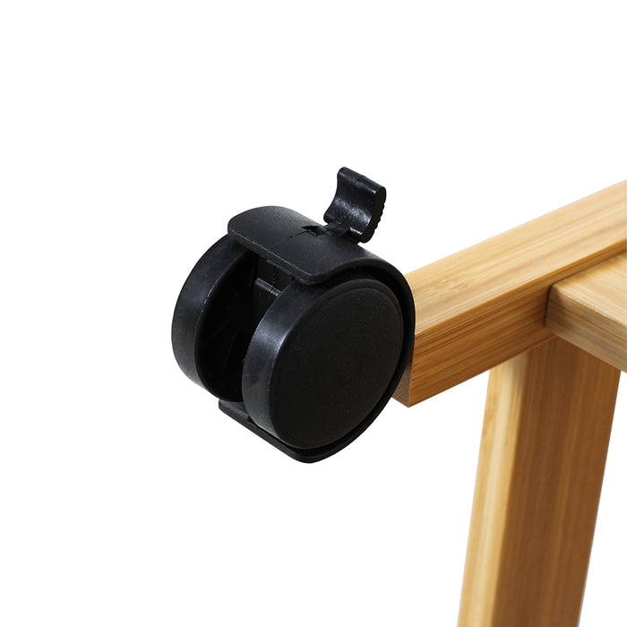 Colin Bamboo 2-Tier Kitchen Serving Cart Trolley Natural