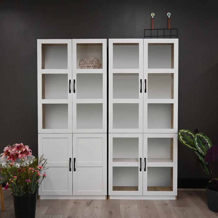 Hekman Display Bookcase Cabinet with Doors White
