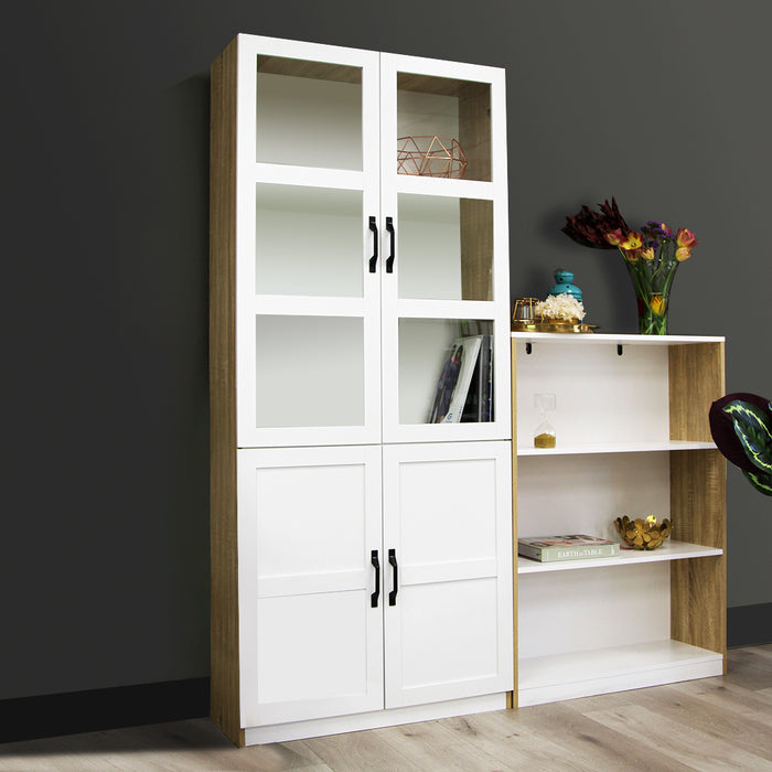 Hekman Display Bookcase Cabinet with Doors White