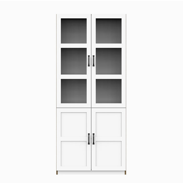 Hekman Display Bookcase Cabinet with Doors White