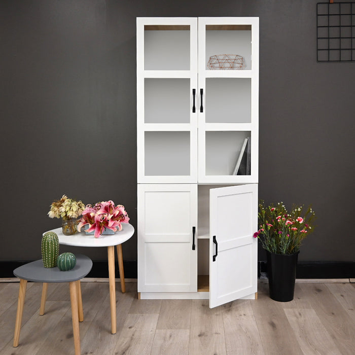 Hekman Display Bookcase Cabinet with Doors White